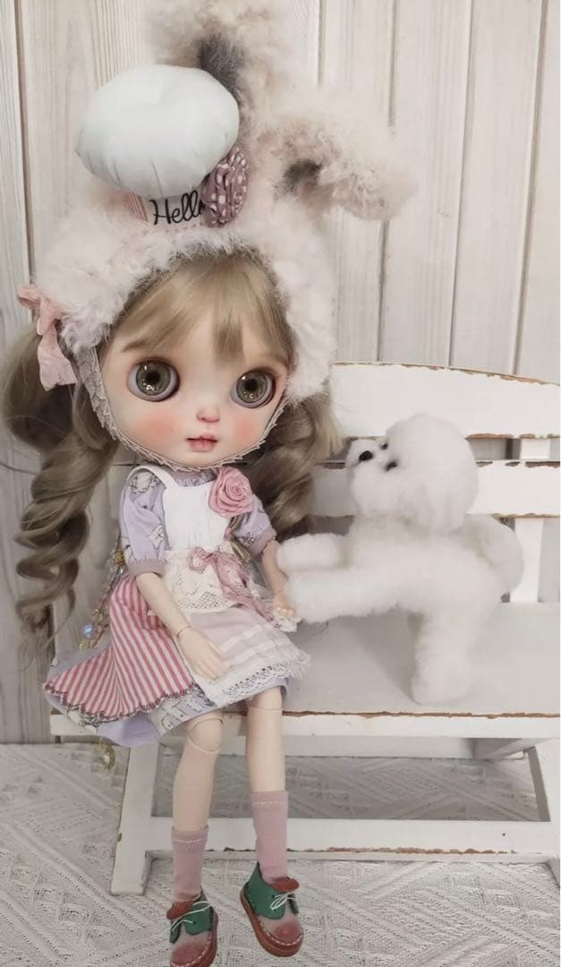 カスタムブライス 人形 海外作家様 キラキラ うさぎちゃん 愛おしい