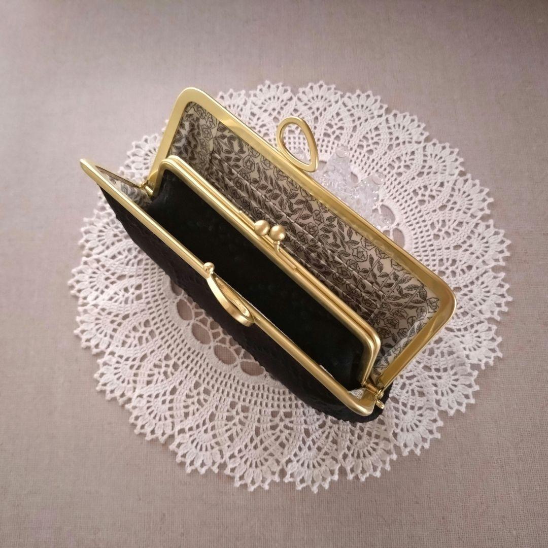 1256 ミナペルホネン dop tambourine 親子がま口 長財布