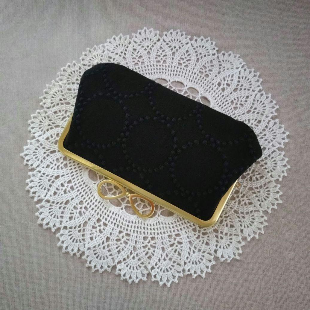 1256 ミナペルホネン dop tambourine 親子がま口 長財布