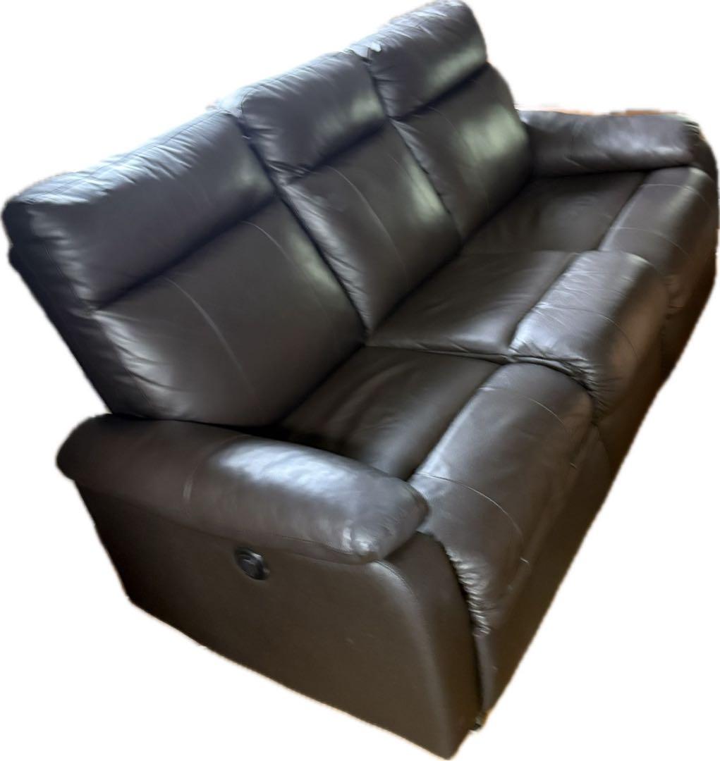 ダークブラウン リクライニングソファ 3人掛け ニトリ　2020年製