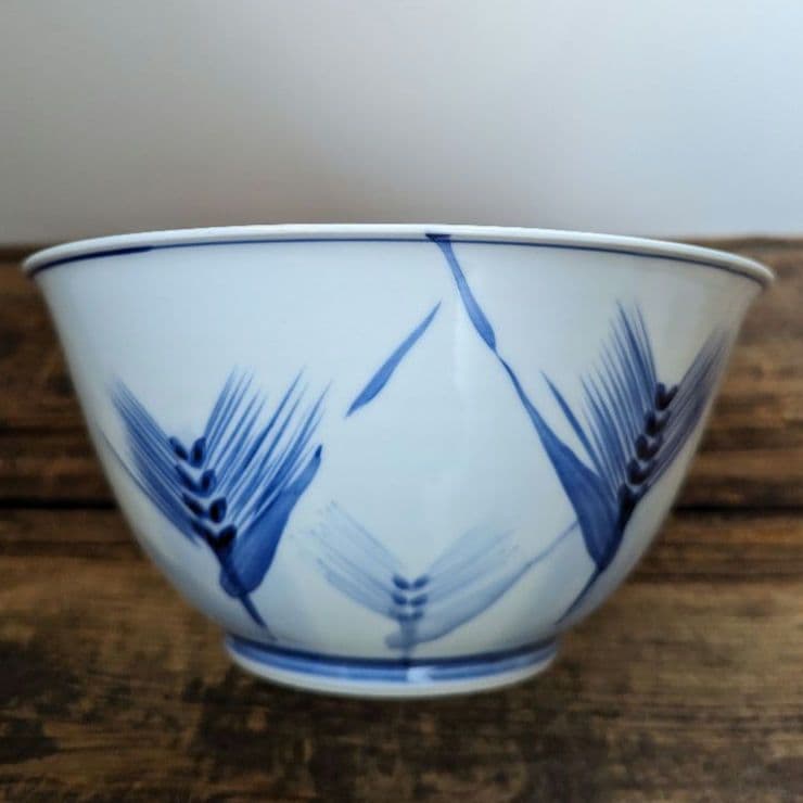 【柴田良三】白磁 染付 深鉢 丼