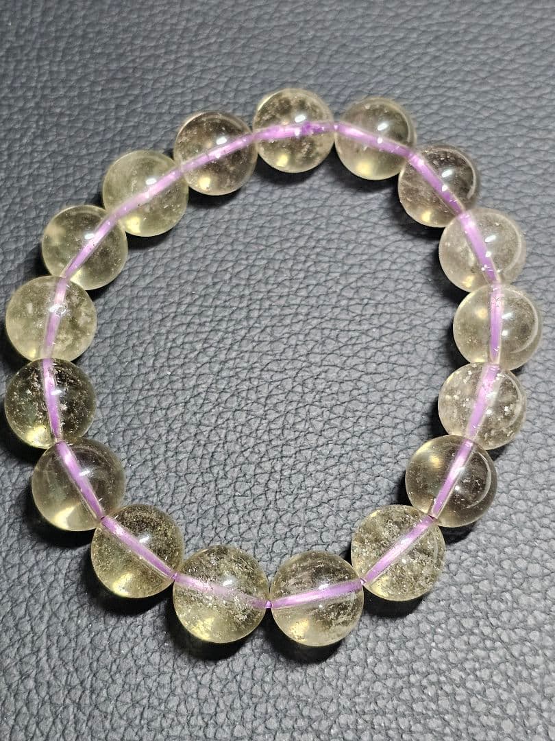 11.6ミリ⭐希少⭐パープルリビアングラスブレスレット