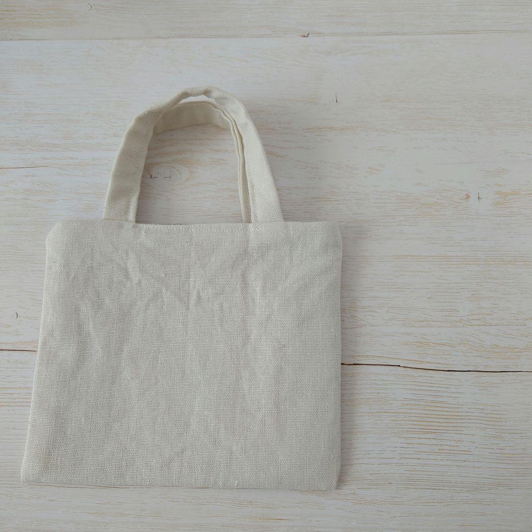 手刺繍入ちっちゃなぺたんこトートバック【花爛漫】