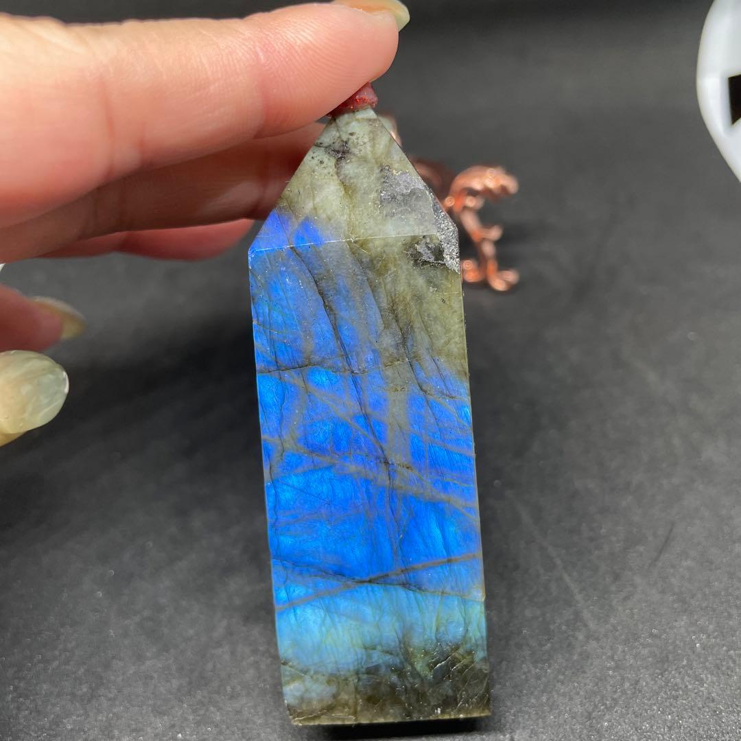 画像追加　極上シラー  プリズム　ラブラドライト タワー ポイント ブルーシラー