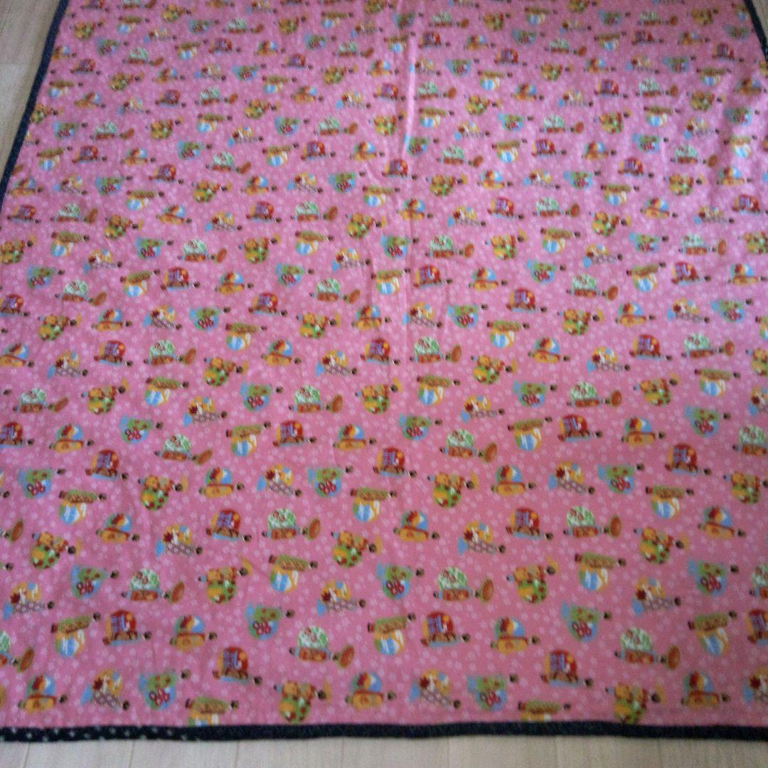 絣リメイク　パッチワーク柄　大判ラグ