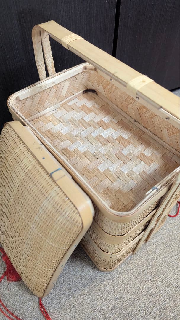 ◆超稀少◆激レア◆　◆廃盤品◆　新品・未使用　桑原竹細工店　千筋三段重