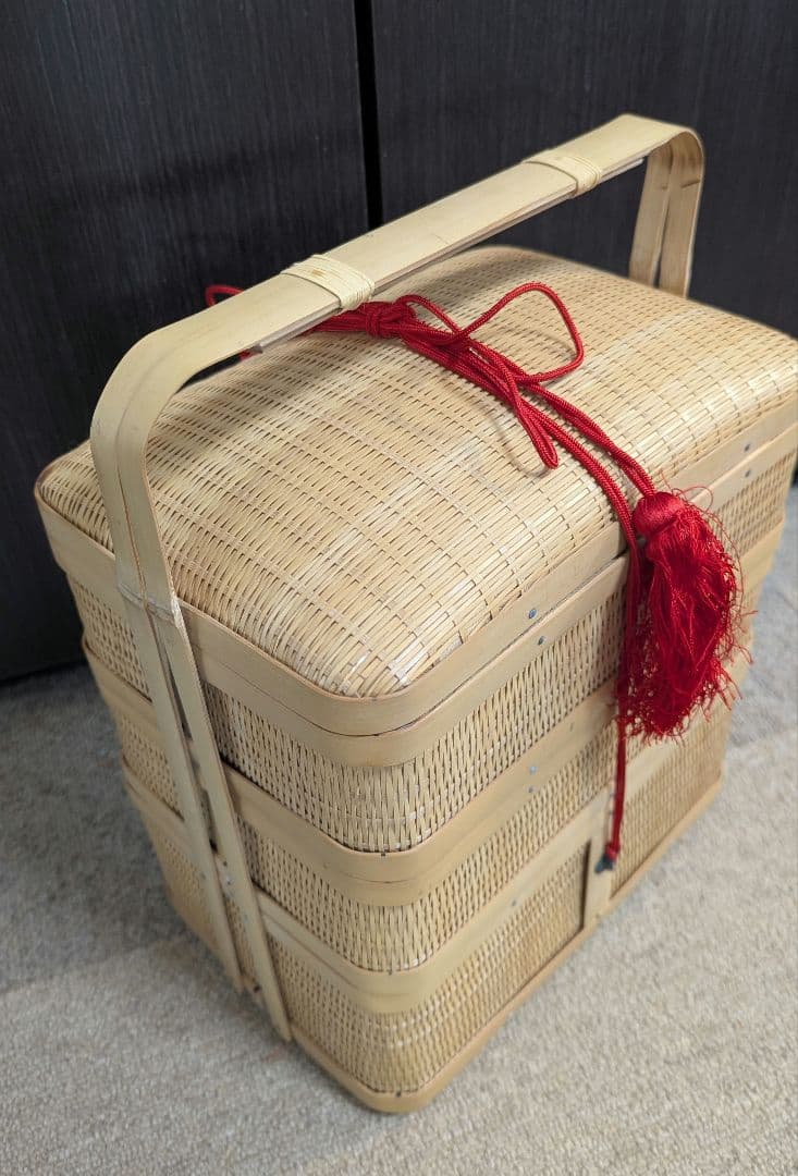 ◆超稀少◆激レア◆　◆廃盤品◆　新品・未使用　桑原竹細工店　千筋三段重