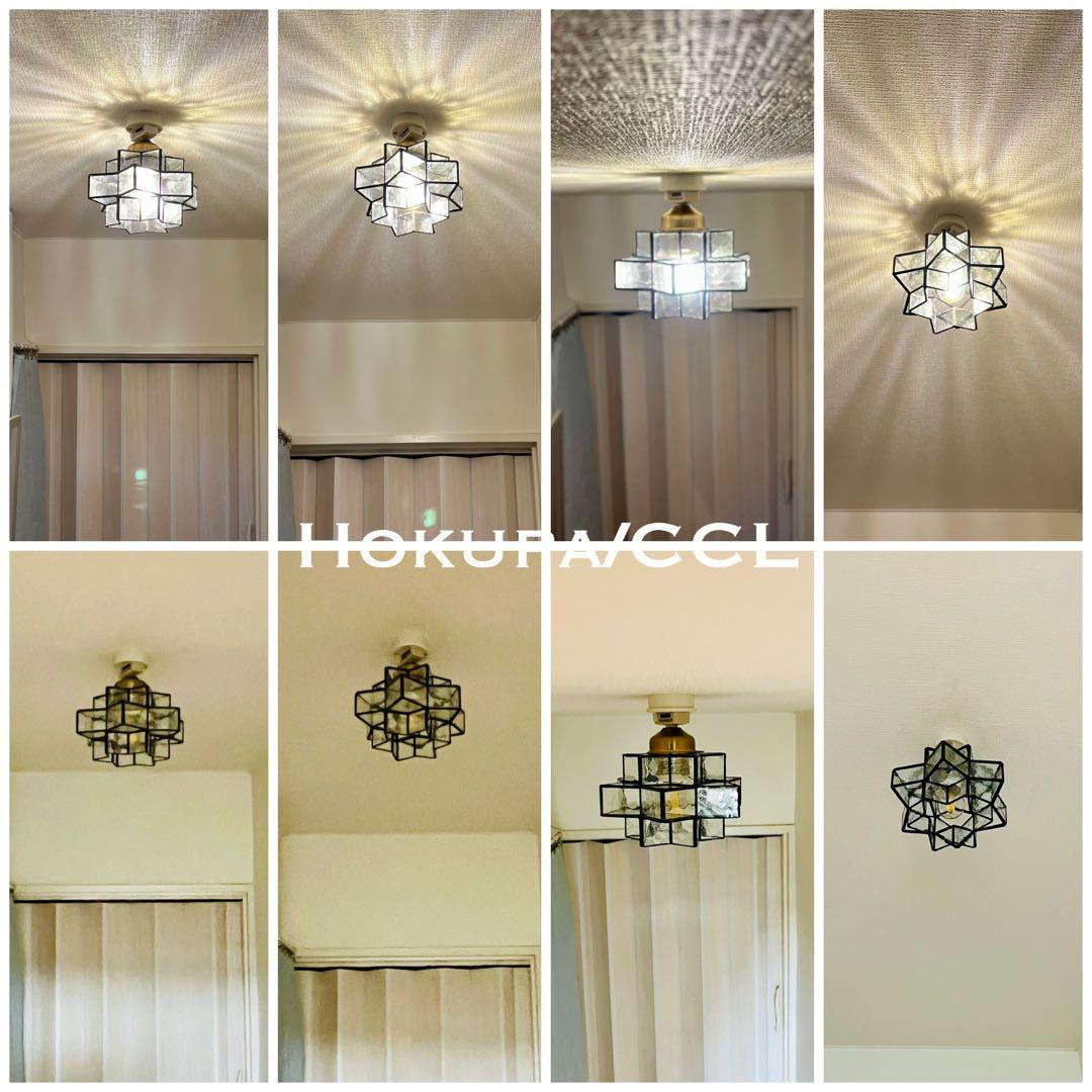 天井照明 シーリングライト Hokupa/CCL ステンドグラス E26 LED