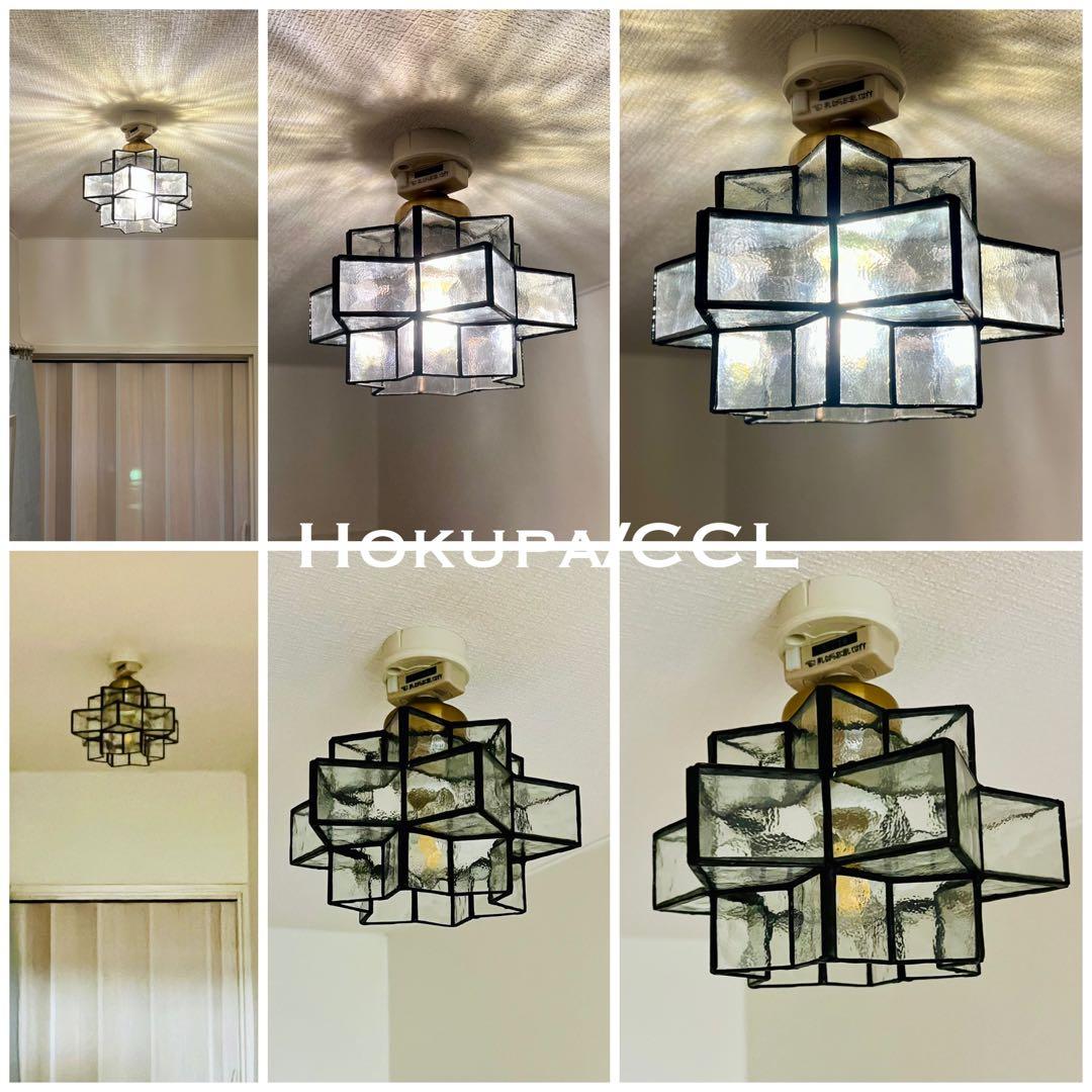 天井照明 シーリングライト Hokupa/CCL ステンドグラス E26 LED