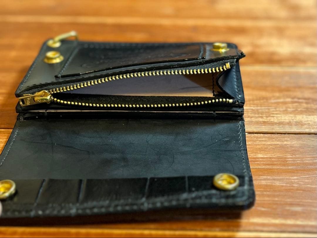 トラッカーウォレット TW-03 クロコダイル × コードバン仕様