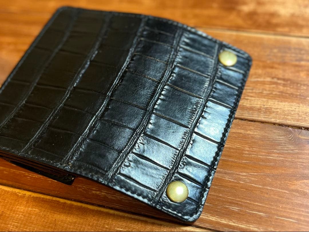 トラッカーウォレット TW-03 クロコダイル × コードバン仕様
