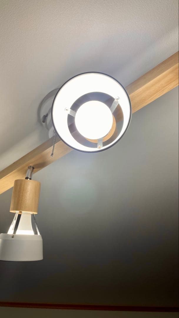 シーリングライト　ホワイト×ナチュラルウッドカラー　【廃盤】電球付き！