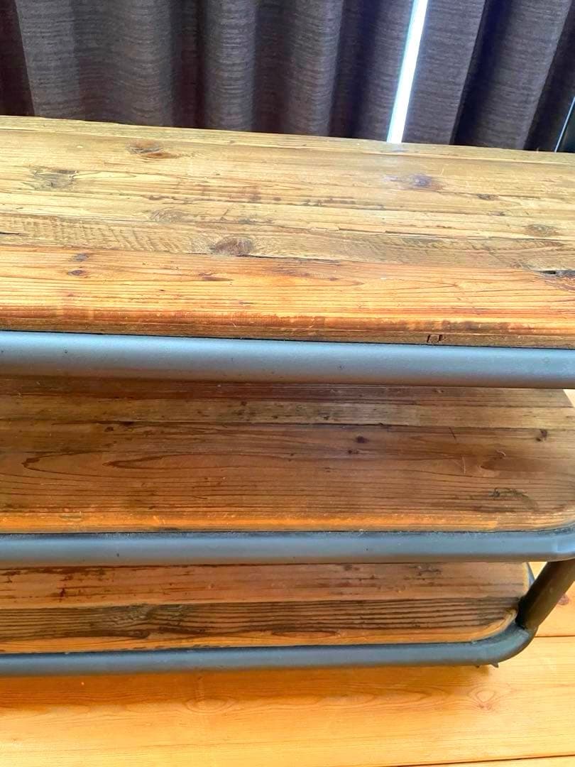 アンティークスチールラック　アイアンラック　ヴィンテージオープンシェルフ