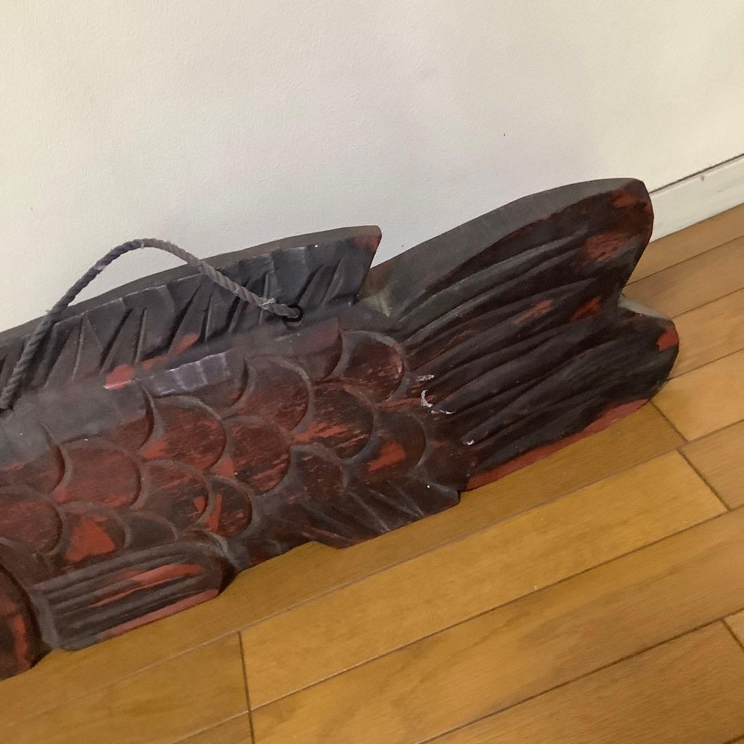 木製魚板　魚鼓　仏教法具　骨董打楽器　特大