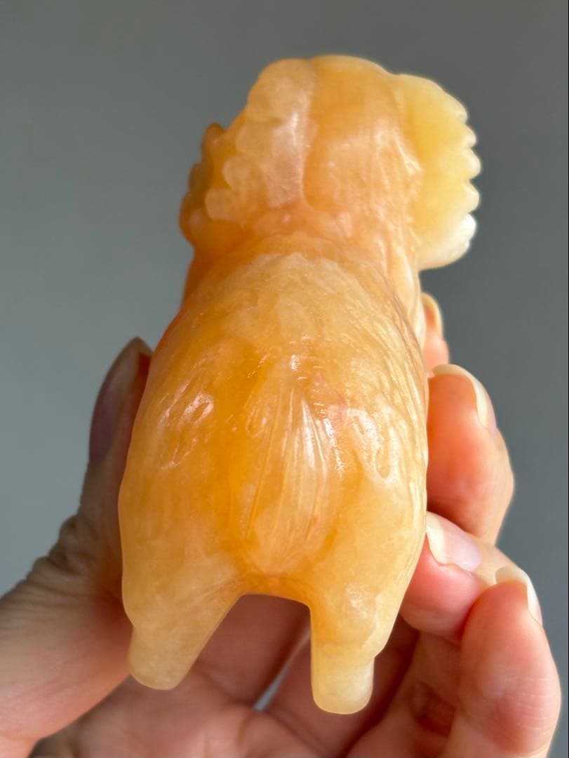 あ〜きゃん♬様　高品質　オレンジカルサイト　大きめヒツジ　ひつじ　カービング　羊