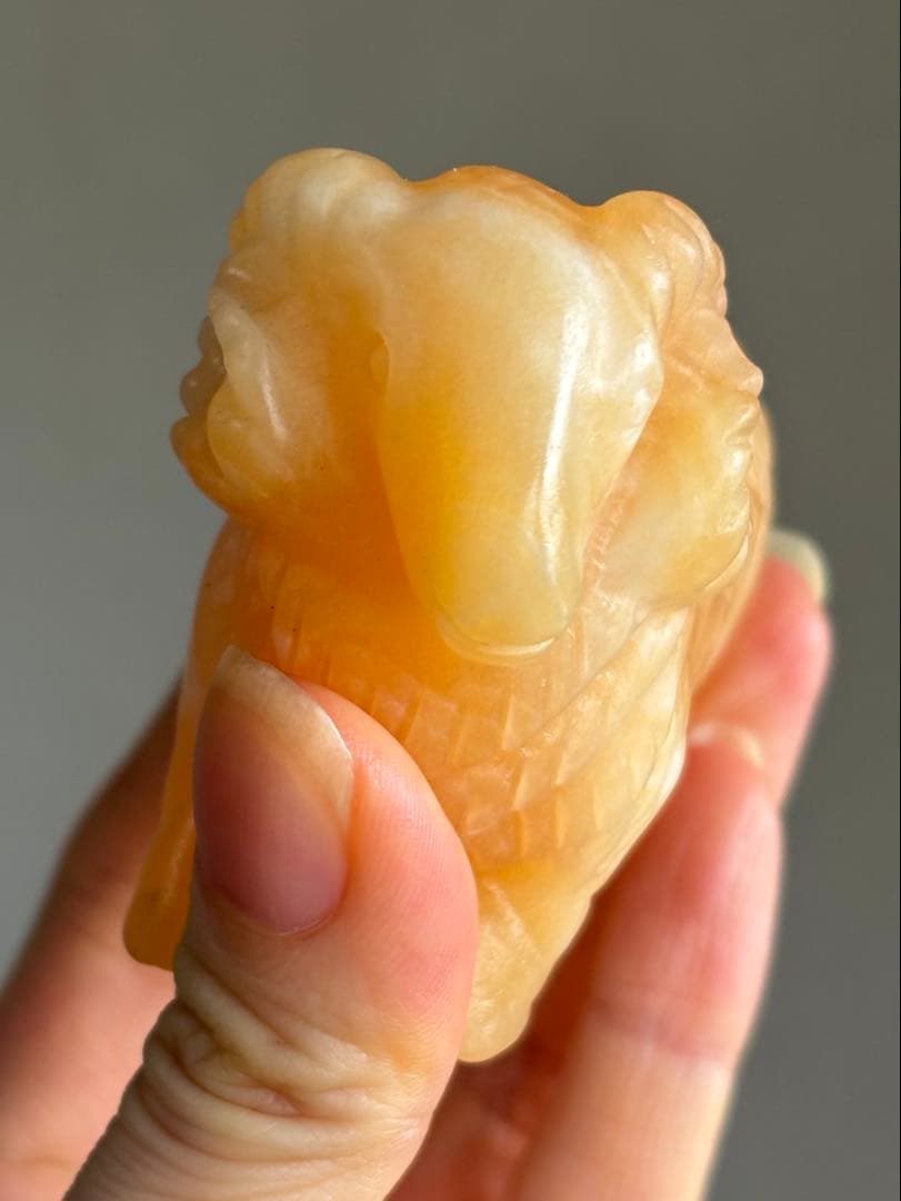 あ〜きゃん♬様　高品質　オレンジカルサイト　大きめヒツジ　ひつじ　カービング　羊