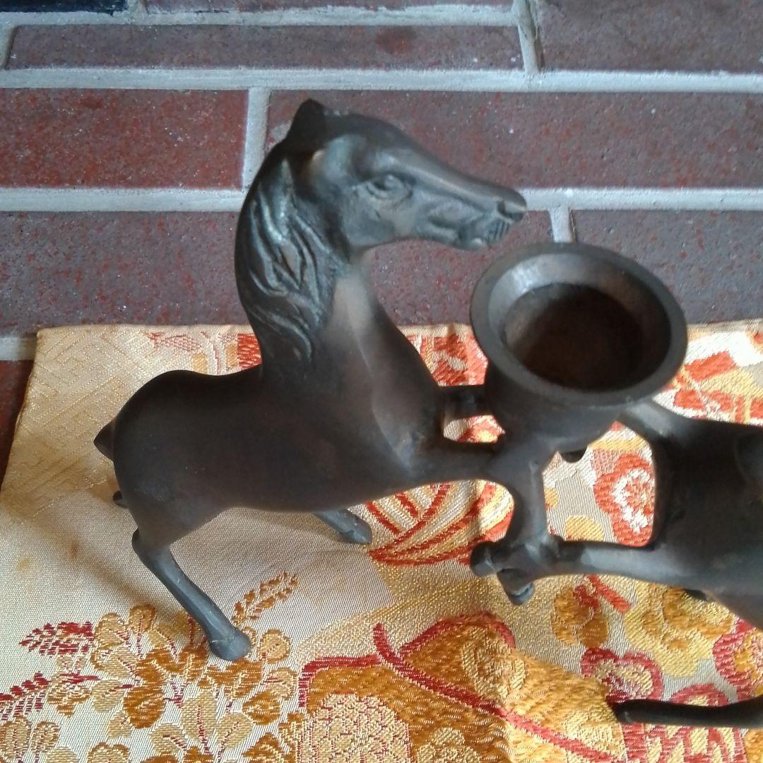 馬の形状 銅製キャンドルホルダー