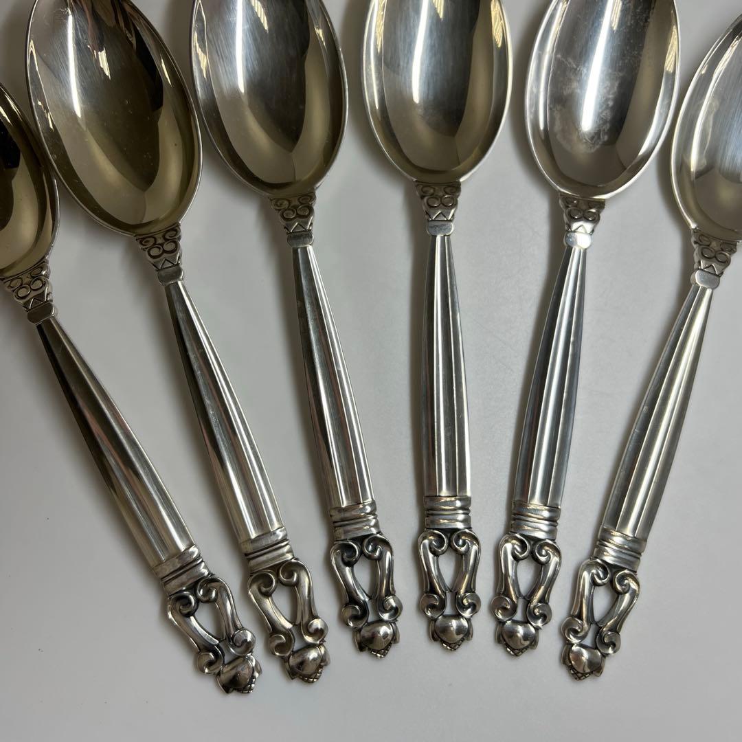 ジョージ ジェンセン エコーン 925sterling ディナースプーン 6本