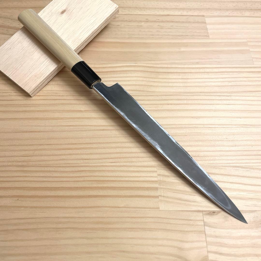 柳刃包丁 7寸 21cm 白鋼 研ぎ済み バフ仕上げ済み