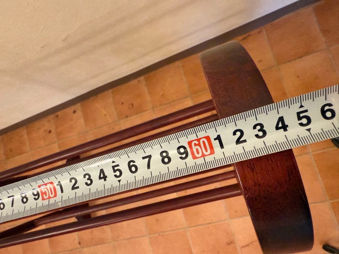 8月末まで掲載英国 イギリス製マホガニークロスハンガーラック木製 ダークブラウン