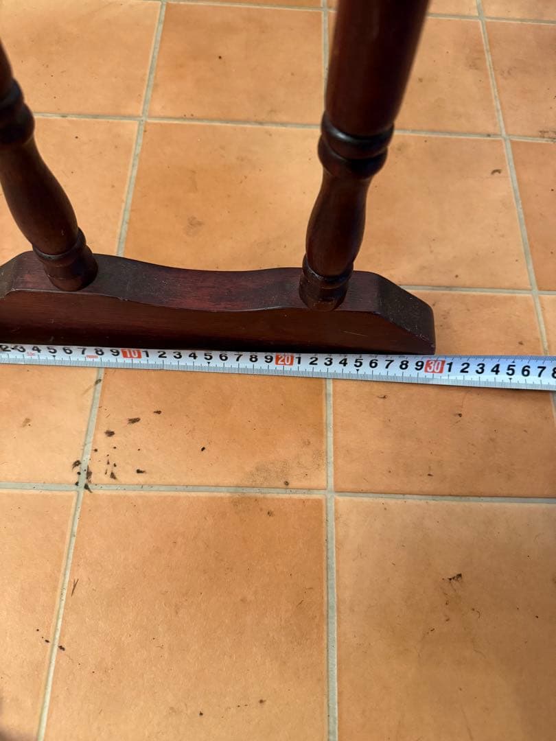 8月末まで掲載英国 イギリス製マホガニークロスハンガーラック木製 ダークブラウン