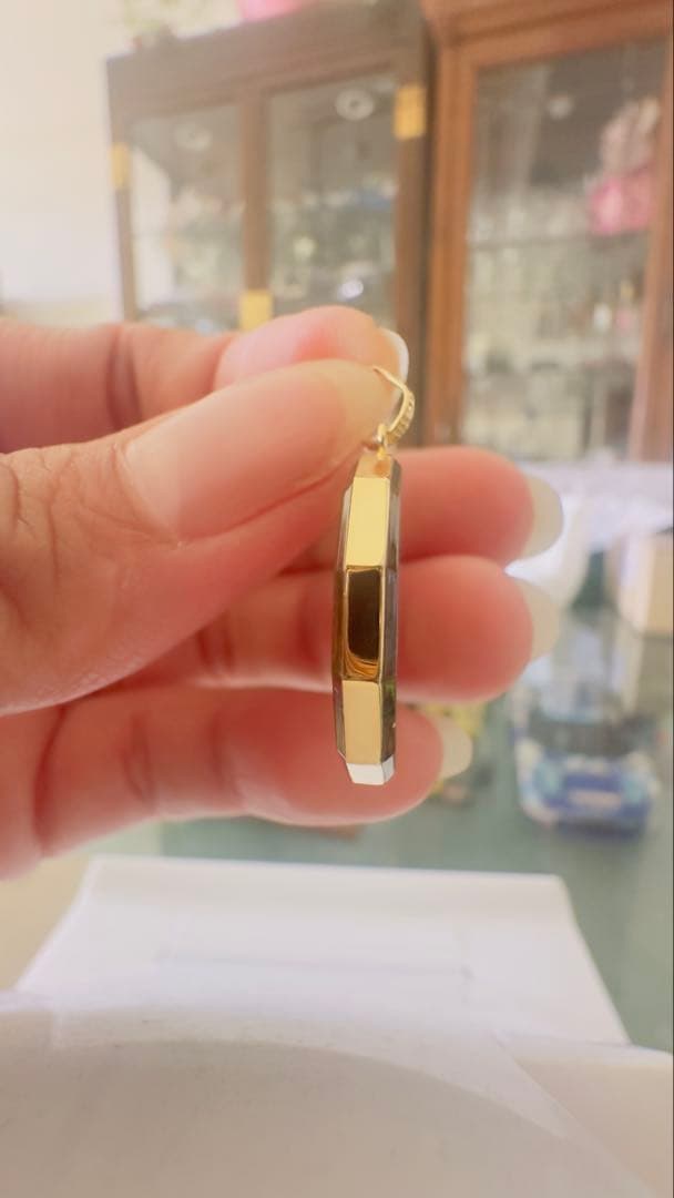 八角形ストラップ 愛 Love 18kペンダント　3.9g