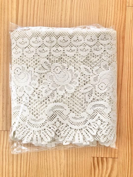 【美品】フランスアンティークレーステーブルクロス　リネンクロシェレースクロス♪