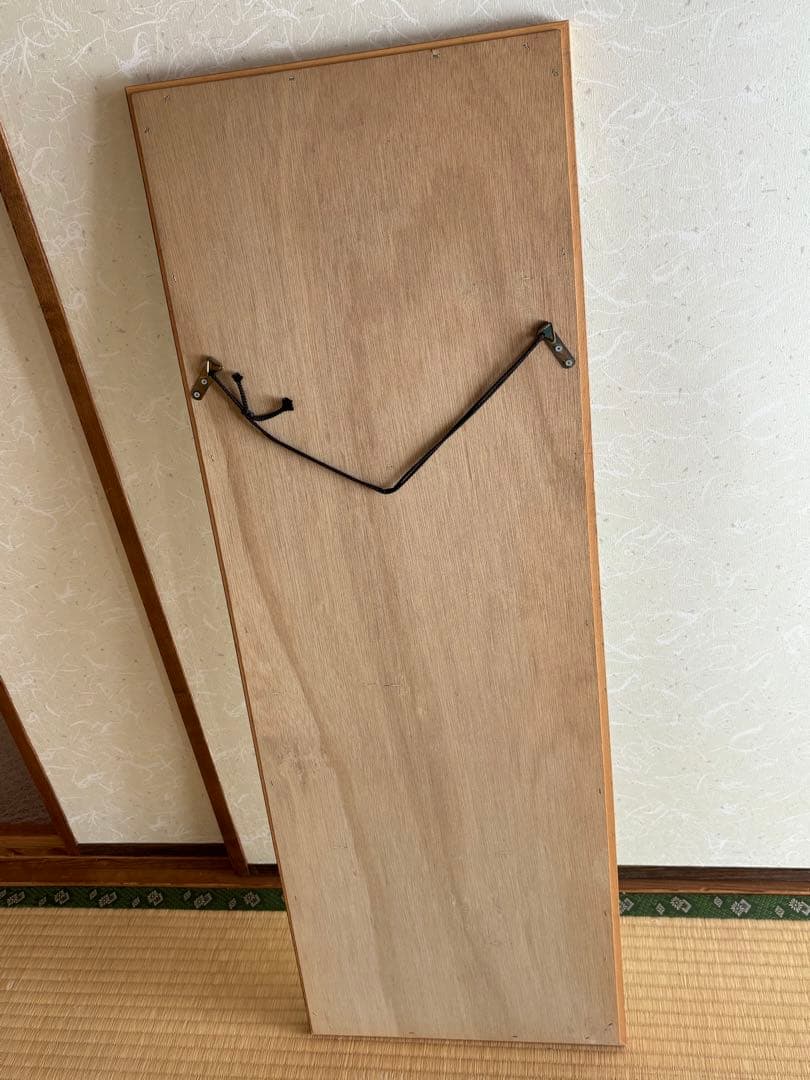 昭和レトロ鮮やかな花のウォールミラー全身鏡姿見アンティークヴィンテージ