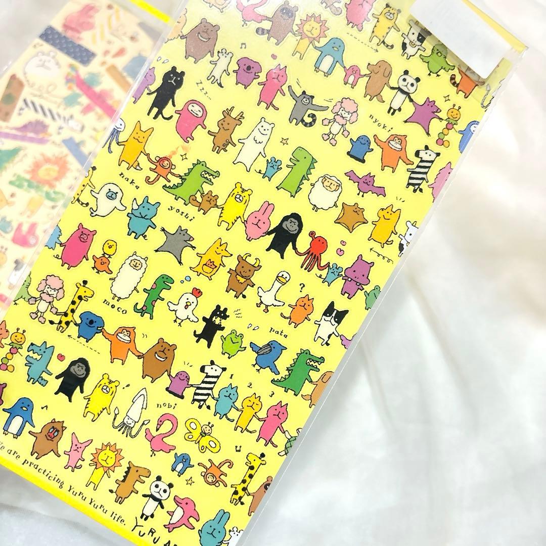 平成レトロ♡平成シール 新品 当時品✨ゆるふわ動物シール2点 まとめ