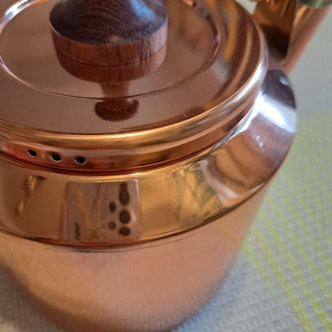 森井金属　カナディアンケトル　銅製やかん 木製ハンドル　ブロンズ　morico