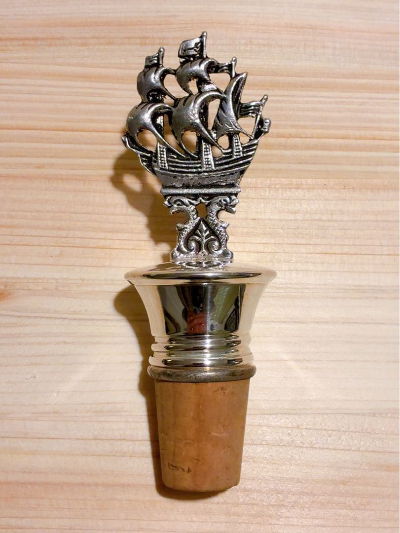オランダHooijkaas社製、純銀厚メッキ『ボトルキャプ・帆船』ヴィンテージ