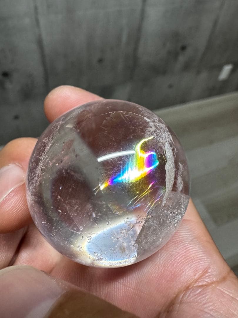 【極上品】高透明 クォーツインクォーツ スフィア（天然水晶・貫入水晶）