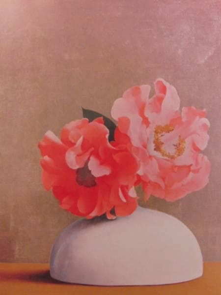 藤田 吉香、唐椿、希少画集画、新品高級額、額装付、状態良好