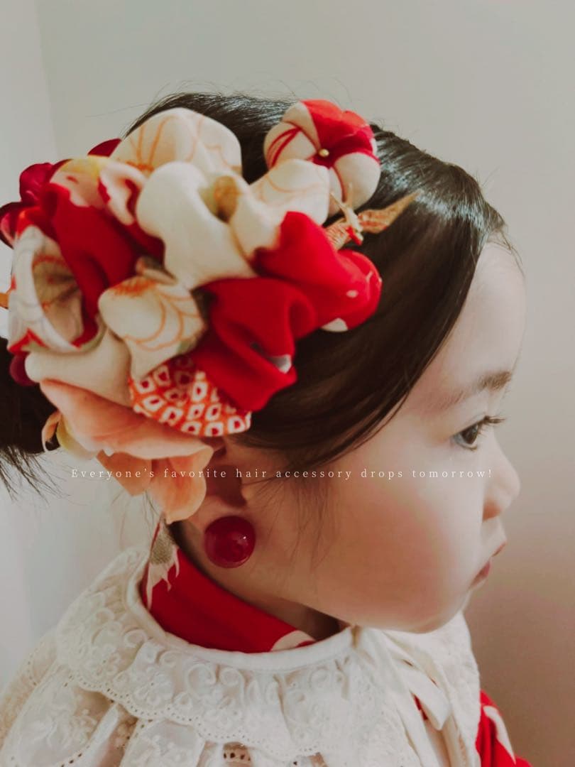 m*@様 七五三　七五三髪飾り　ヘッドドレス　着物髪飾り　リメイク髪飾り　025