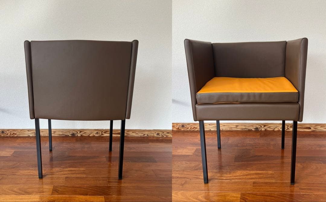 QUON アームチェア ブラウン/オレンジ 定価13万。 - メルカリ