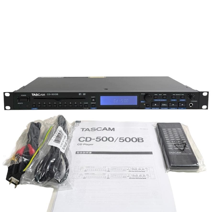 ◆優良美品◆ TASCAM CDプレーヤー 業務用1U CD-500B CD-500 業務用1U CDプレーヤー TASCAM