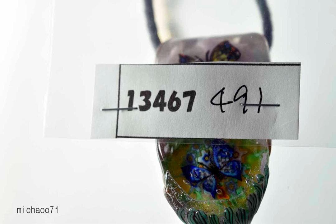 蝶　とんぼ玉 トンボ玉 蜻蛉玉 ペンダントトップ ガラス細工