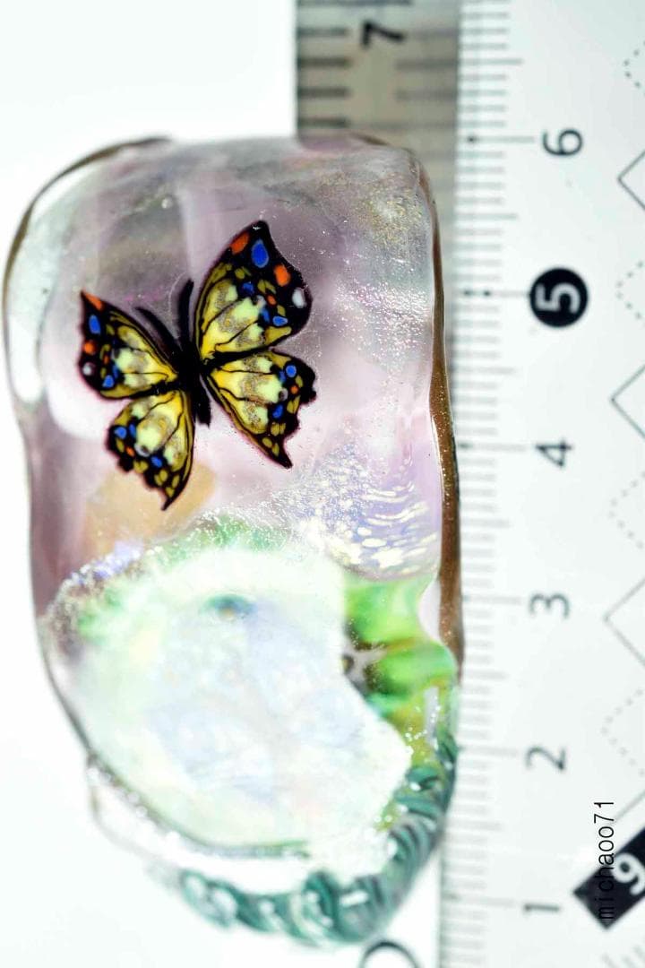 蝶　とんぼ玉 トンボ玉 蜻蛉玉 ペンダントトップ ガラス細工