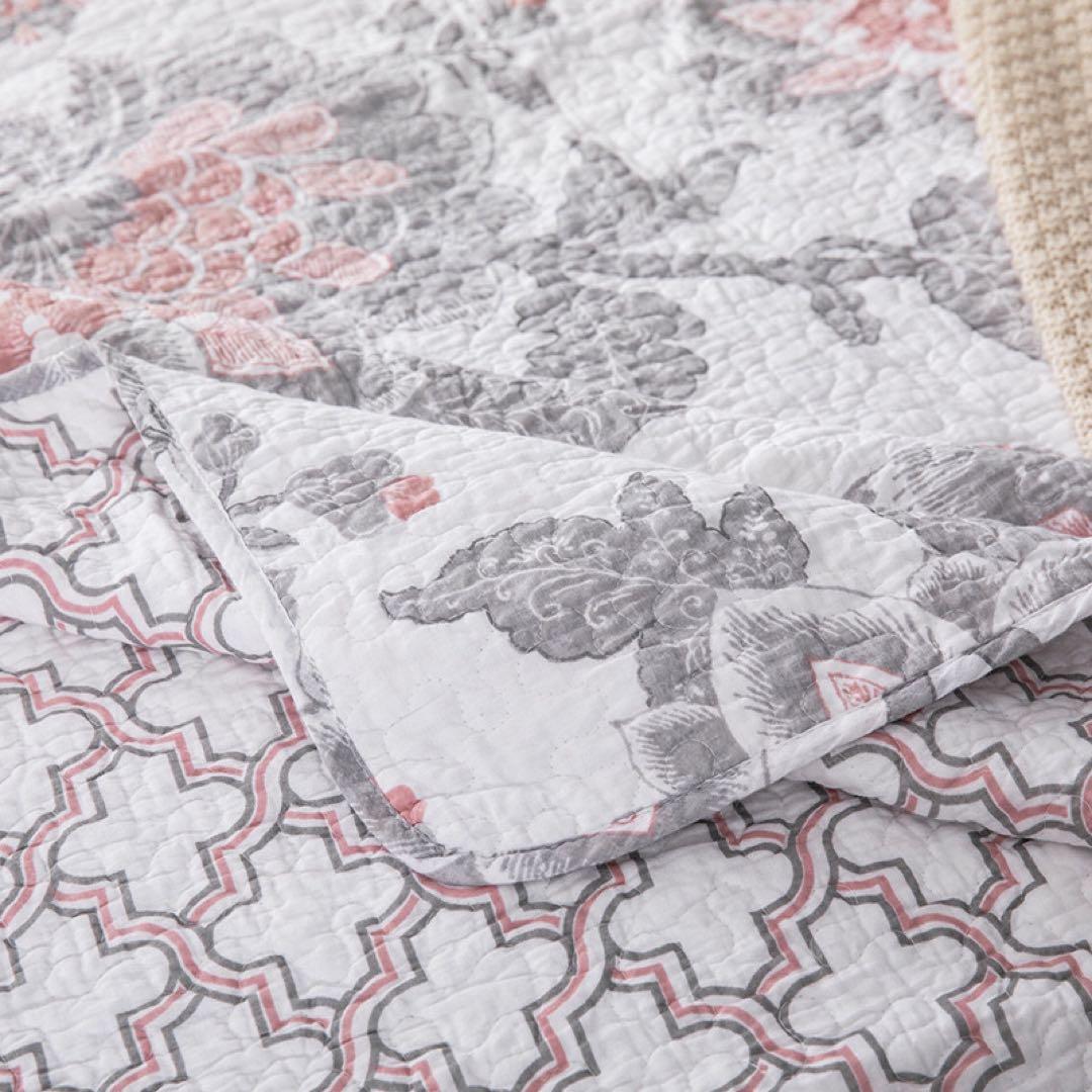 キルトベッドカバー3点セット綿マルチカバー キルティング 706