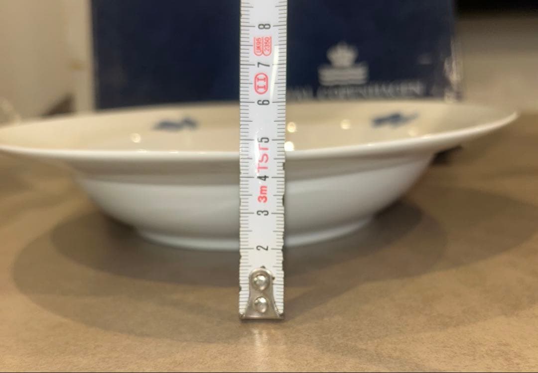   青い花柄 2枚セット 箱テープ剥がれ跡アリ