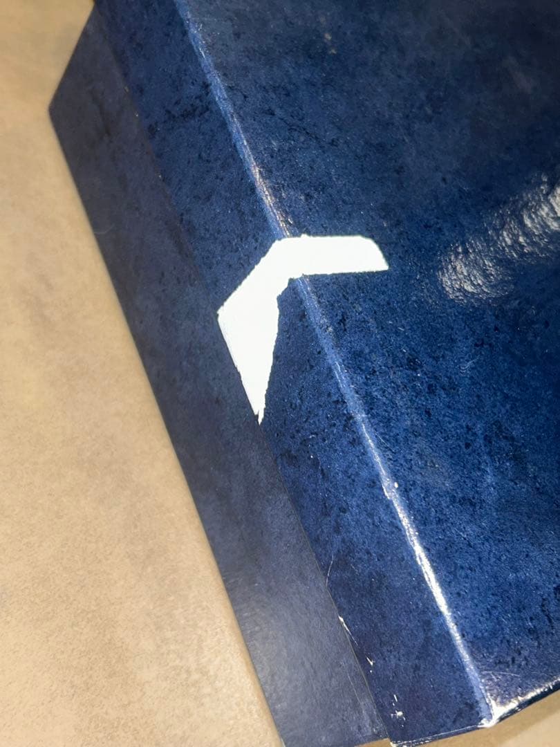   青い花柄 2枚セット 箱テープ剥がれ跡アリ