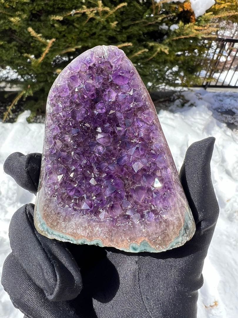A452 高品質アメジストドーム パワーストーン 紫水晶 天然石 置き物