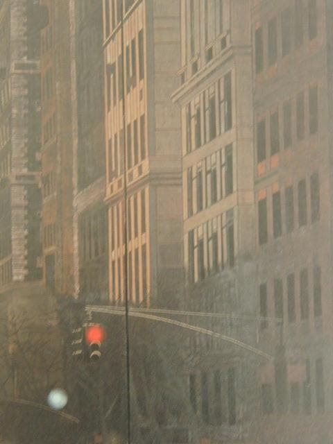 岩波昭彦、【パーク・アベニュー】、希少な額装用画集より、新品額装付