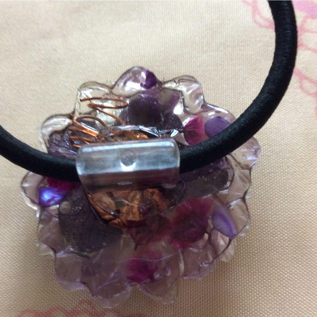 あyu-yu様オルゴナイト ☆人間関係運・健康運アップ♪コスモスヘアゴム