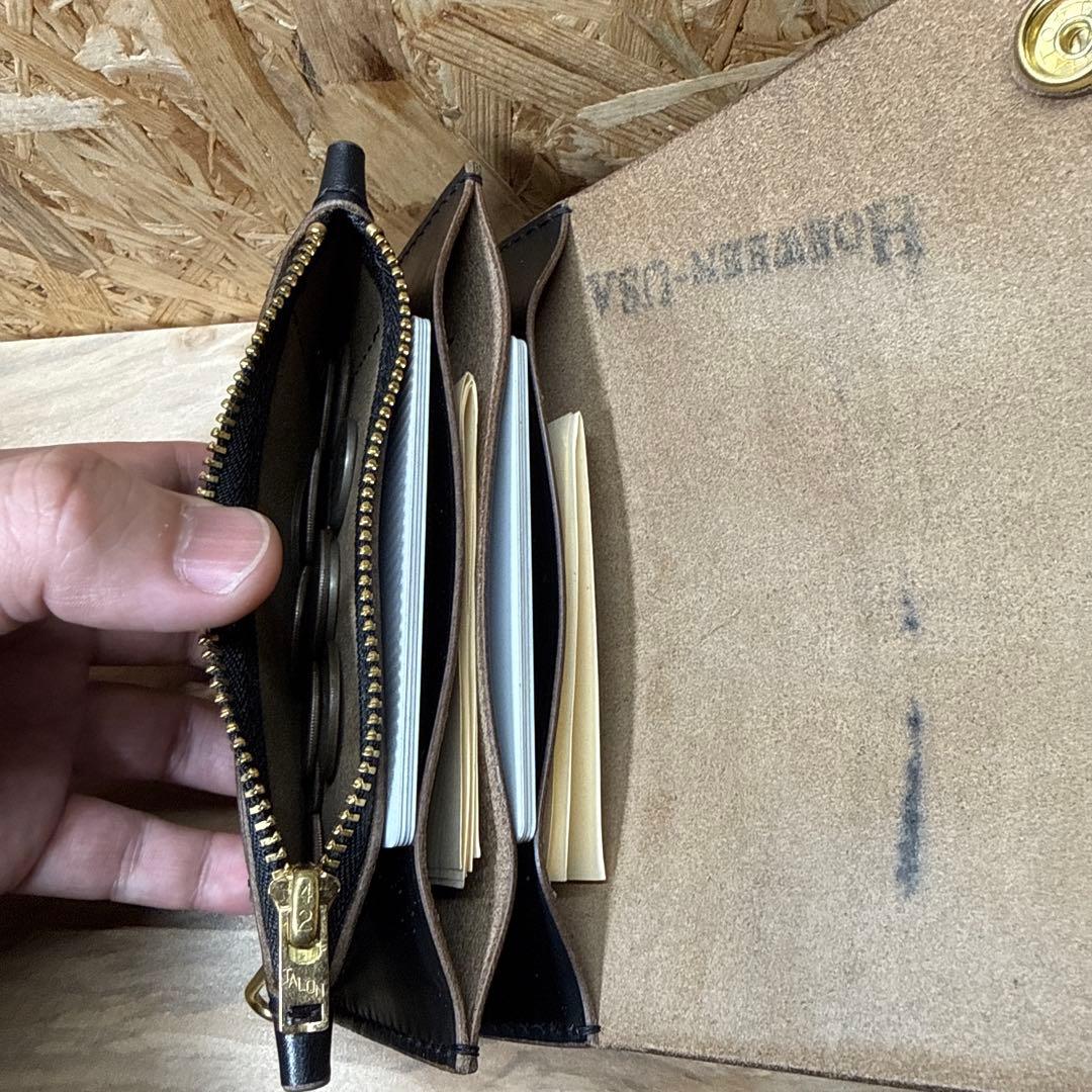 ホーウィン クロムエクセル 150 トラッカーウォレット 茶芯 タロン