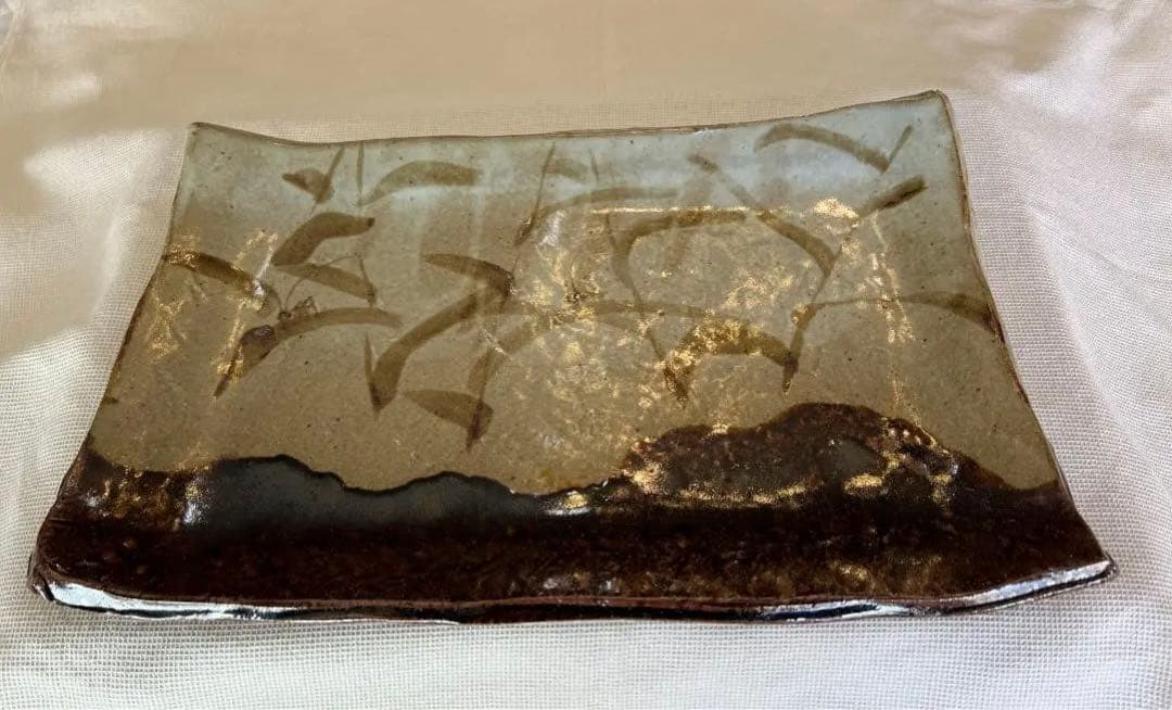 織部焼き大皿 綺麗な状態 焼き物