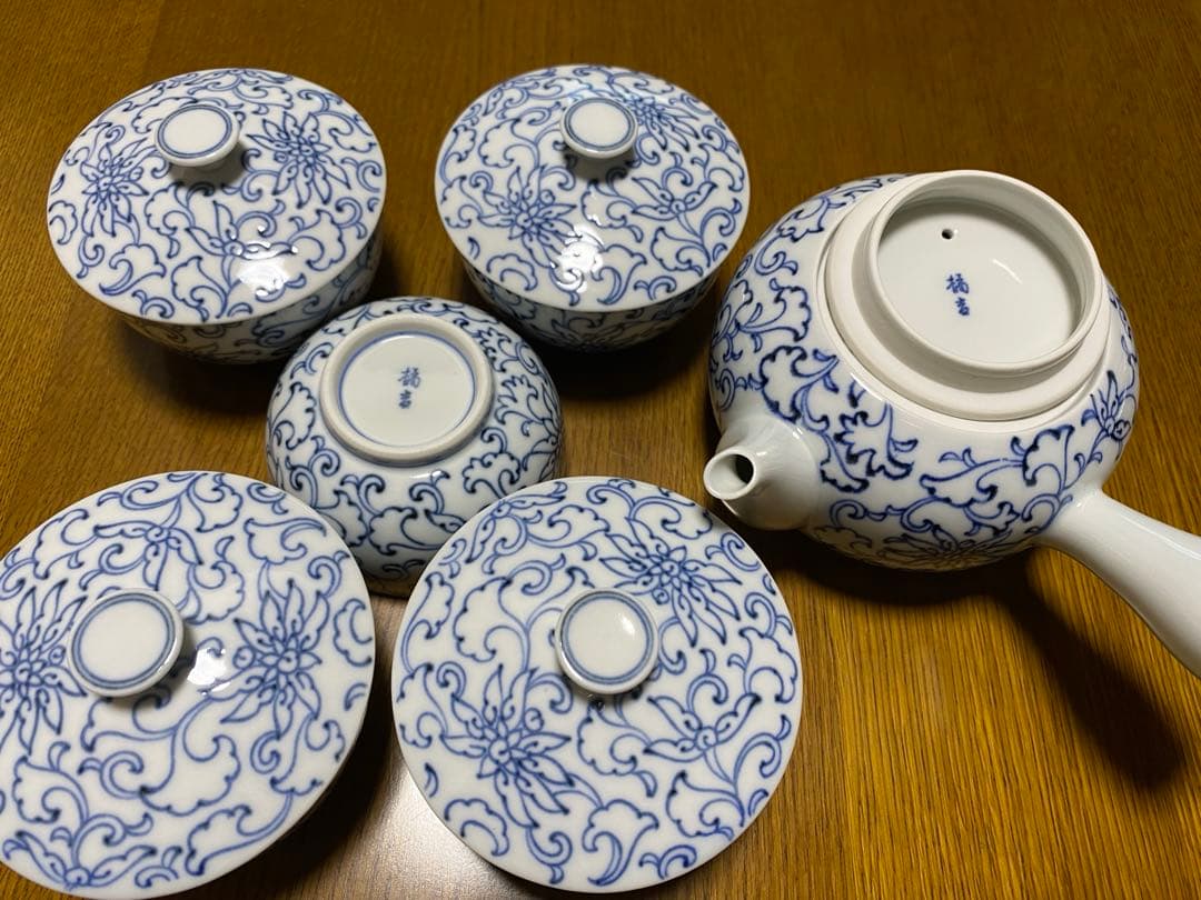 たち吉 京唐草 茶器5客と急須セット | 激安通販のイーサプライ