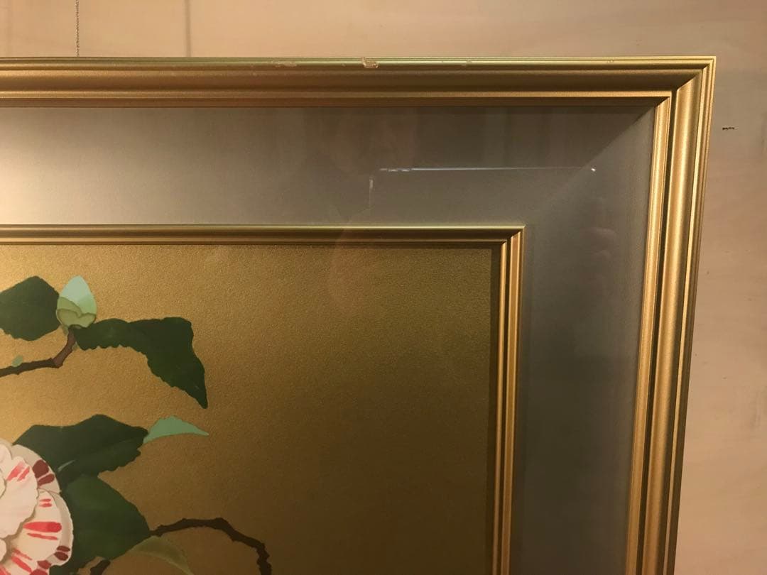 小倉遊亀　「瓶花」　リトグラフ　刷り込みサイン・作品証明シール有り