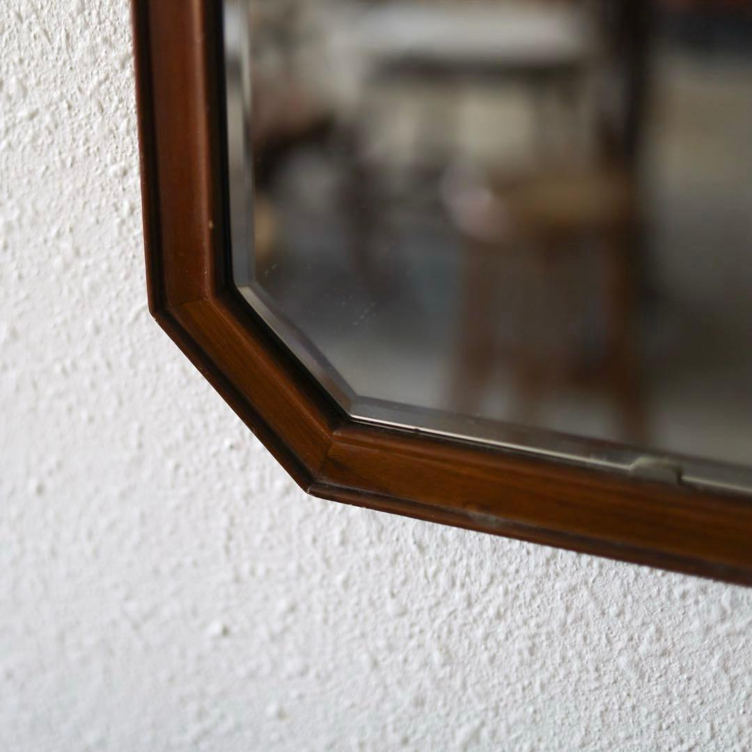 壁掛け鏡　長方形　八角