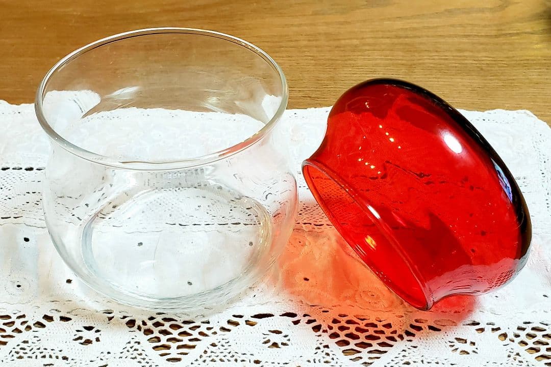 アデリア ガラス キャニスター キャンディーポット 3個セット 新品